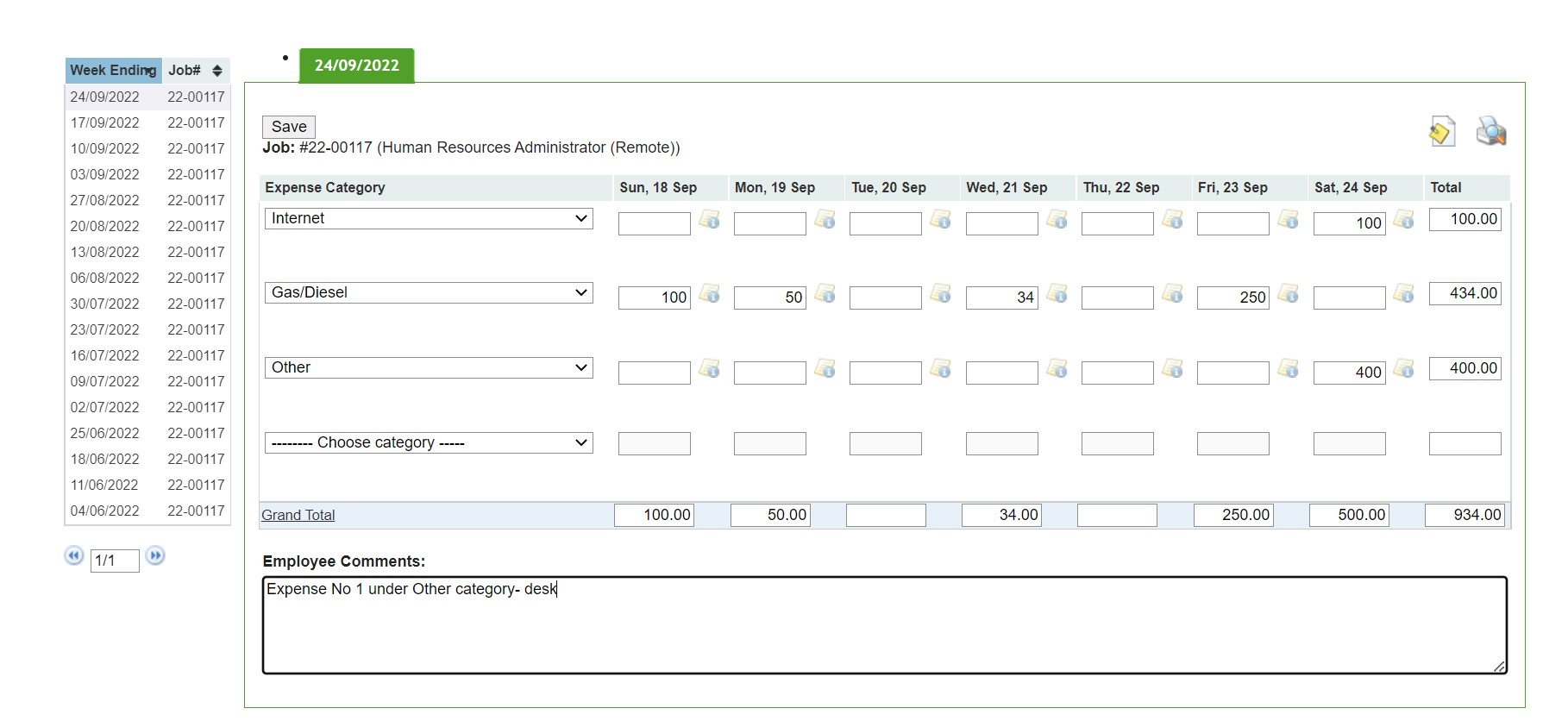 Application, tableDescription automatically generated with medium confidence